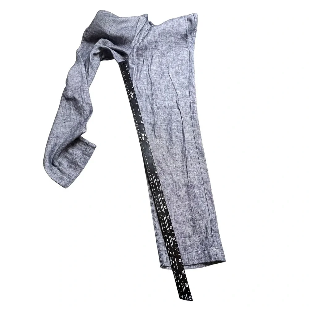 Banana Republic Mason Athletic Tapered Linen Cotton Pants Blue 30x32